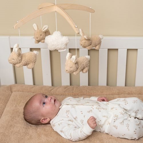 Wooden Music Mobile - Beige - Baby Bunny