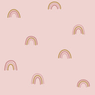 Wallpaper Steel Nicky Wallpaper - Little Rainbows Pink