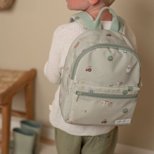 Children's grid bag - Green - Little Farm