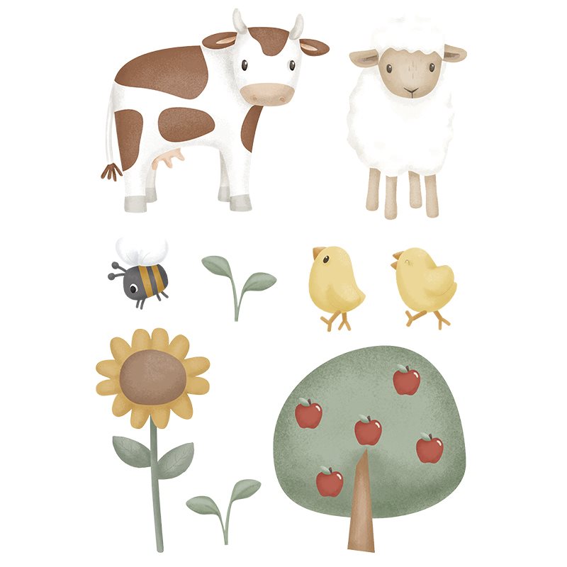 Wall stickers - Multi -colored - Little Farm