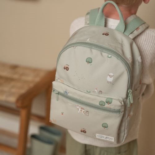 Children's grid bag - Green - Little Farm