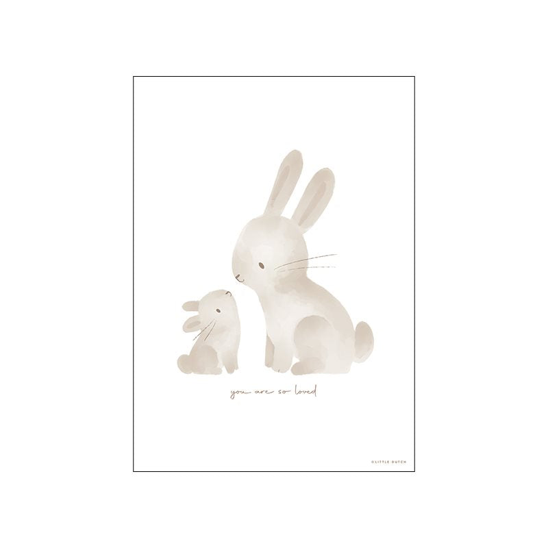 Affiche bébé lapin - A3