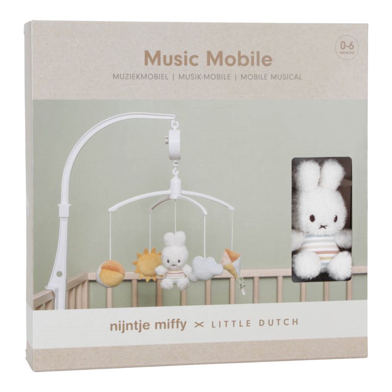 Miffy music mobile Vintage Rayures ensoleillées