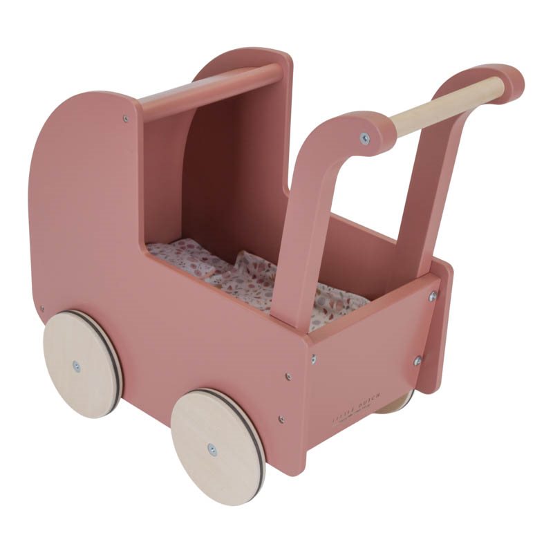 Houten poppenwagen