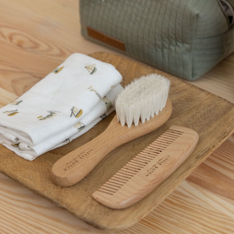 Comb and brush set wood