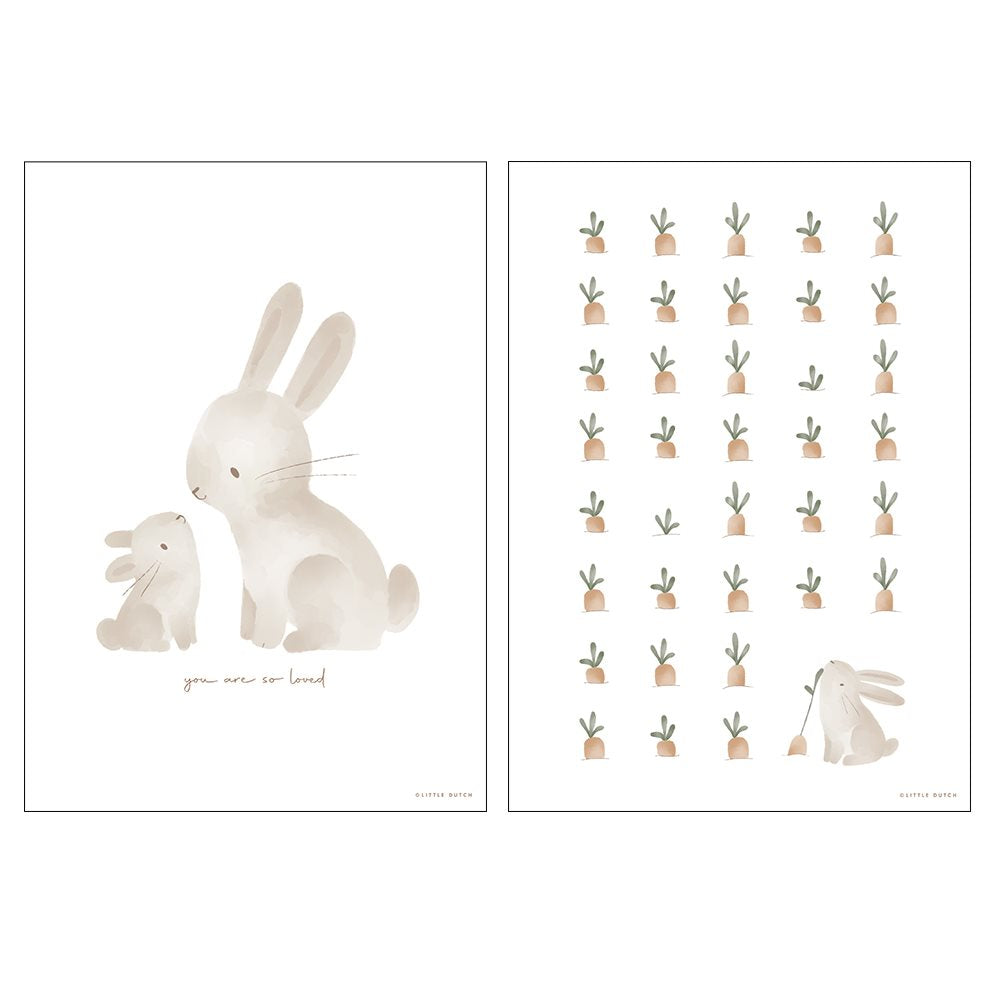 Affiche bébé lapin - A3