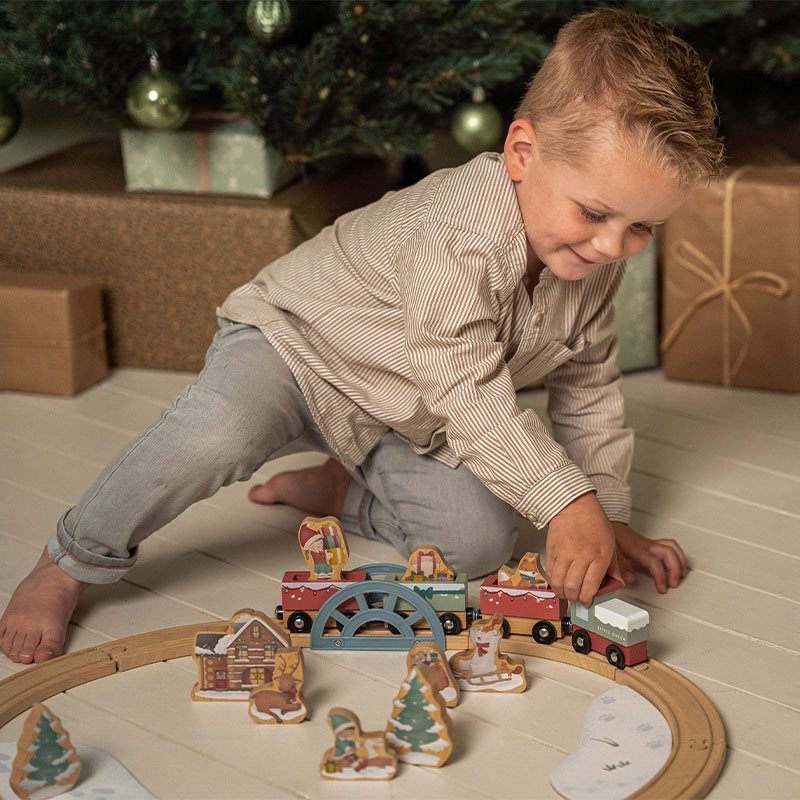 Noël à la voie ferrée en bois