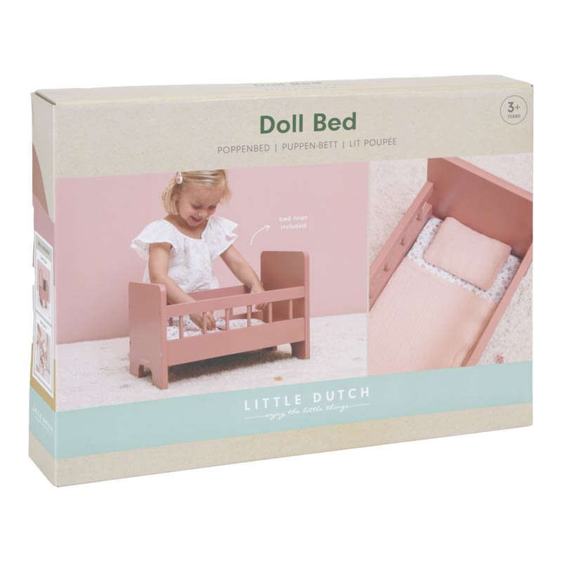 Wooden doll bed