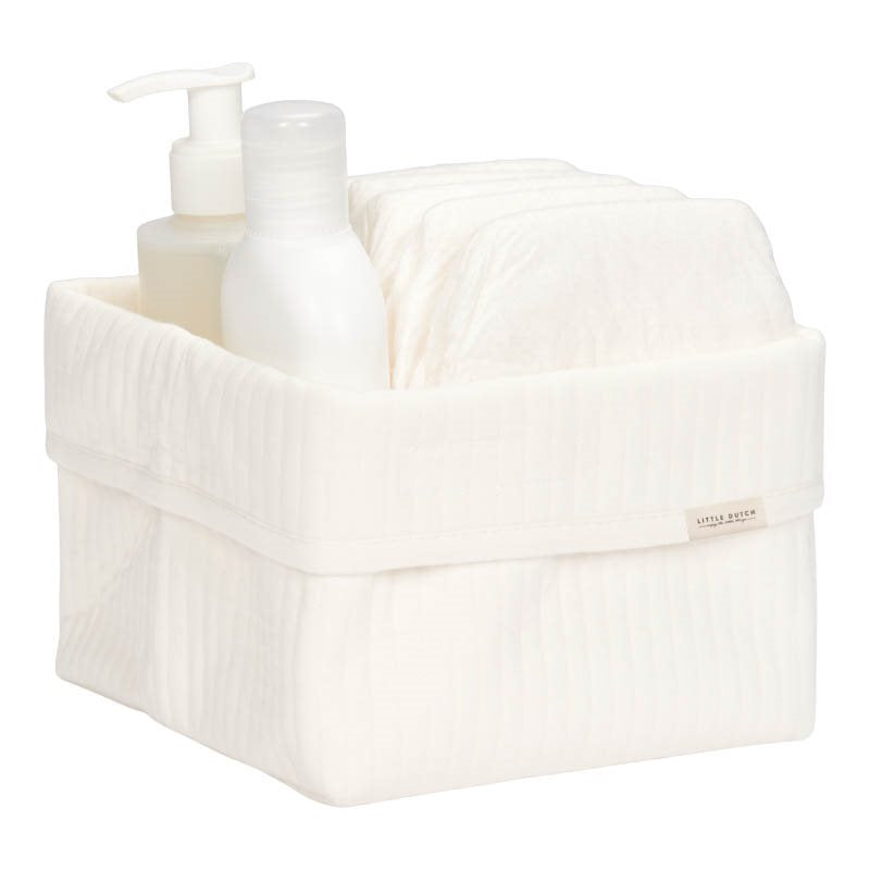 Panier de commoda petit blanc doux pur