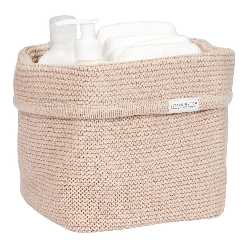 Knitted commodion basket Klein Beige