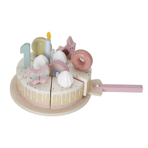 Queue d'anniversaire en bois - rose - Essentials