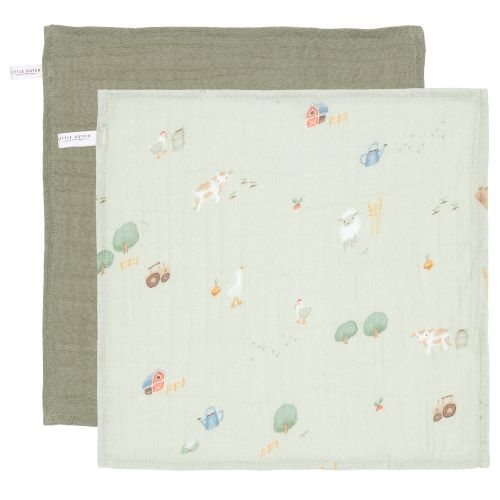 Mouth towels set - Green - Little Farm