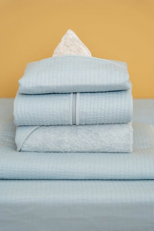 Crib blanket pure soft blue