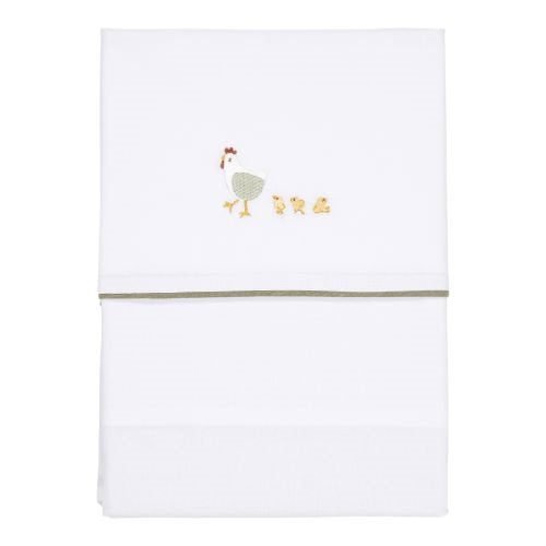 Crib -sheet - white - Little Farm