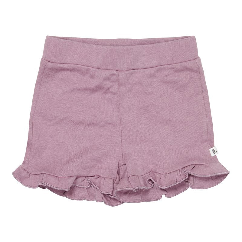 Shorts with ruffles mauve