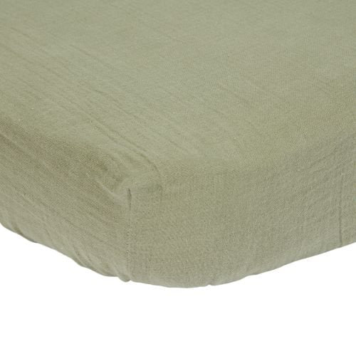 Crib fitted sheet - Green - Little Farm