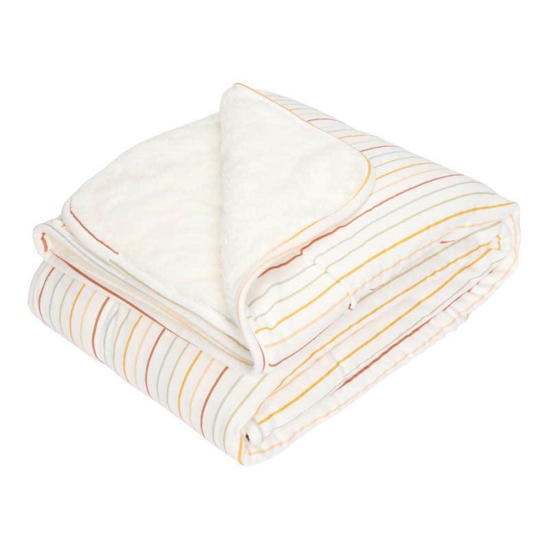 Crib blanket vintage sunny stripes