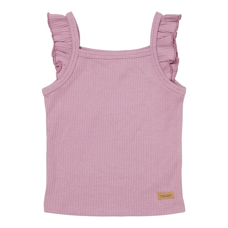 Singlet met volants Mauve