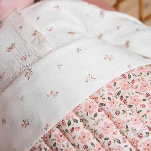 Crib blanket - Pink - Fairy Garden - Fairy Floral