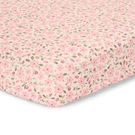 Crib fitted sheet - Pink - Fairy Garden - Fairy Floral