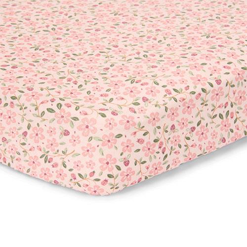 Crib fitted sheet - Pink - Fairy Garden - Fairy Floral