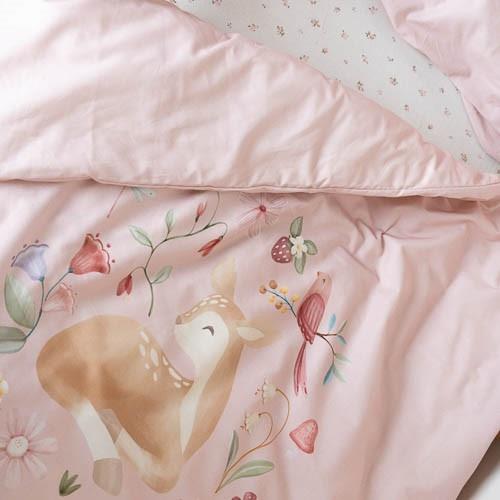 Crib Duvet Cover - Pink - Fairy Garden - Fairy Blossom