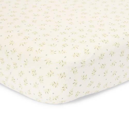 Junior Fitted sheet - Green - Size Junior - Essentials - Blueberry Leaves