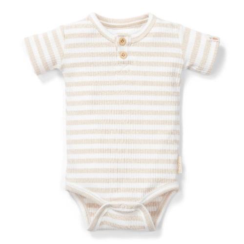 Romper Short Sleeve - Sand - Newborn Naturals