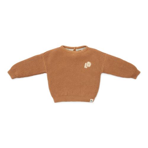 Pull tricoté - Brown - Little Farm - Imprimer