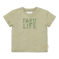 Shirt korte mouw - Groen - Little Farm - Opdruk