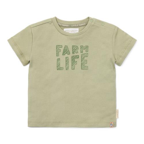 Shirt korte mouw - Groen - Little Farm - Opdruk