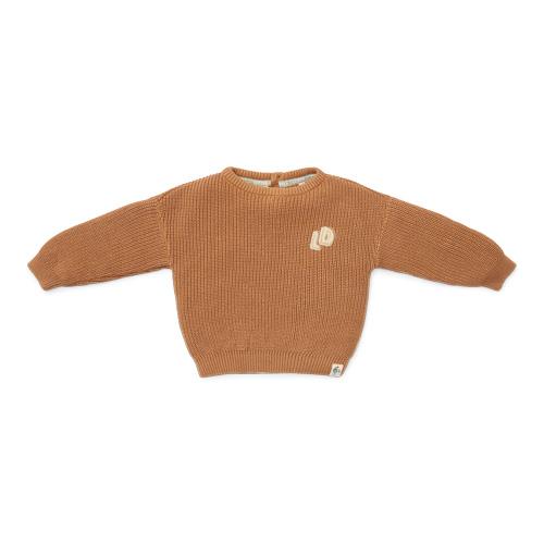 Knitted sweater - Brown - Little Farm - Print 