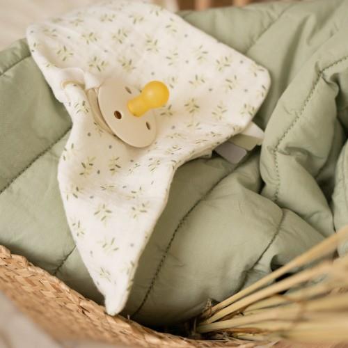 Crib blanket - Green - Essentials - Blueberry Leaves