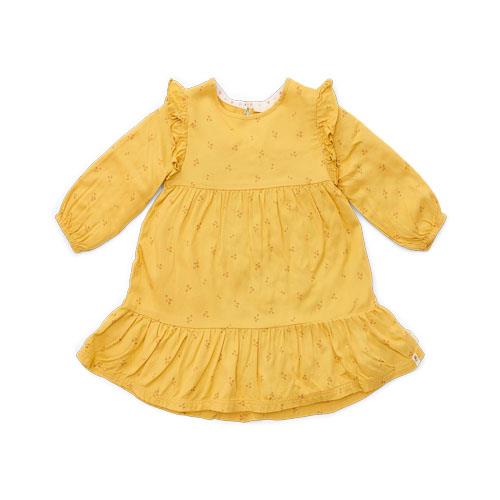 Dress Long Sleeve - Yellow - Little Farm