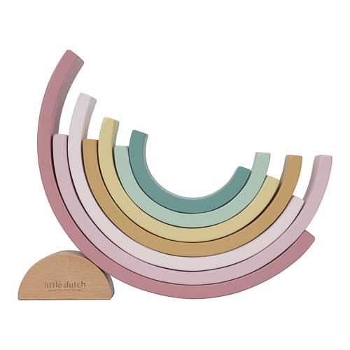 Houten Stapelregenboog - Roze - Fairy Garden