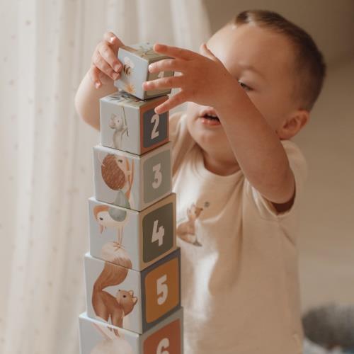 Stacking blocks - Blue - Forest Friends