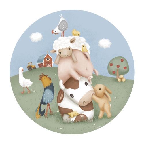 Cercle de papier peint - Multi-Colord - Little Farm