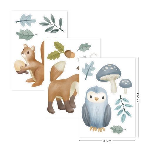 Wall stickers - Multicolor - Forest Friends