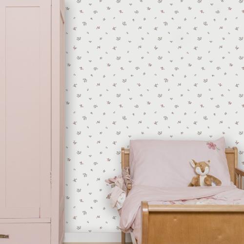 Woven wallpaper - Multicolor - Fairy Garden - Fairy Blossom