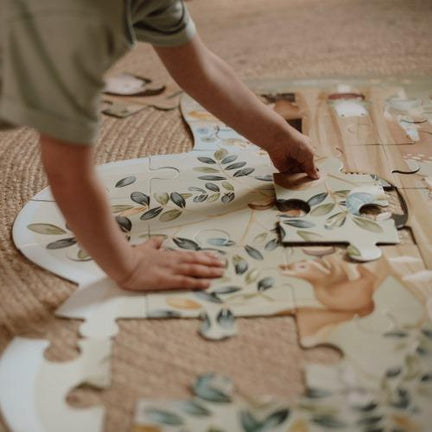Floor puzzle - Blue - Forest Friends 