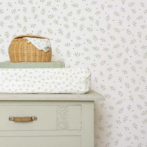 Woven wallpaper - Multi -colored - Essentials - Blueberry Leaves