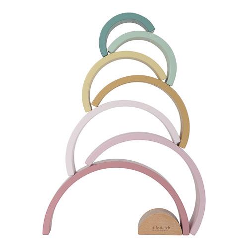 Houten Stapelregenboog - Roze - Fairy Garden