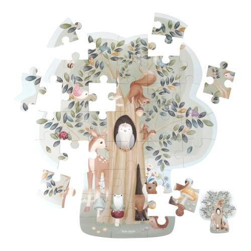 Vloerpuzzel - Blauw - Forest Friends