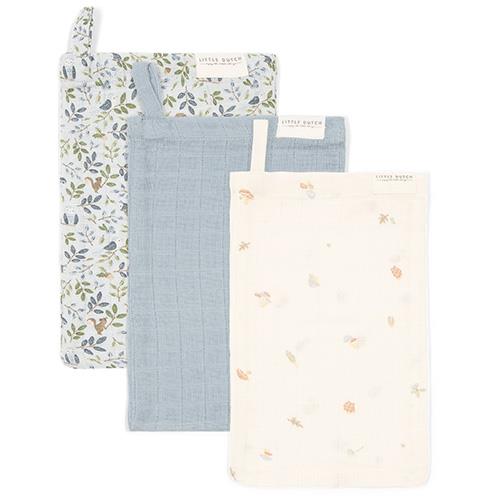 Washandjes set - Blauw - Forest Friends