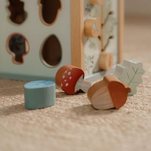 Wooden Activity Cubus - Blue - Forest Friends