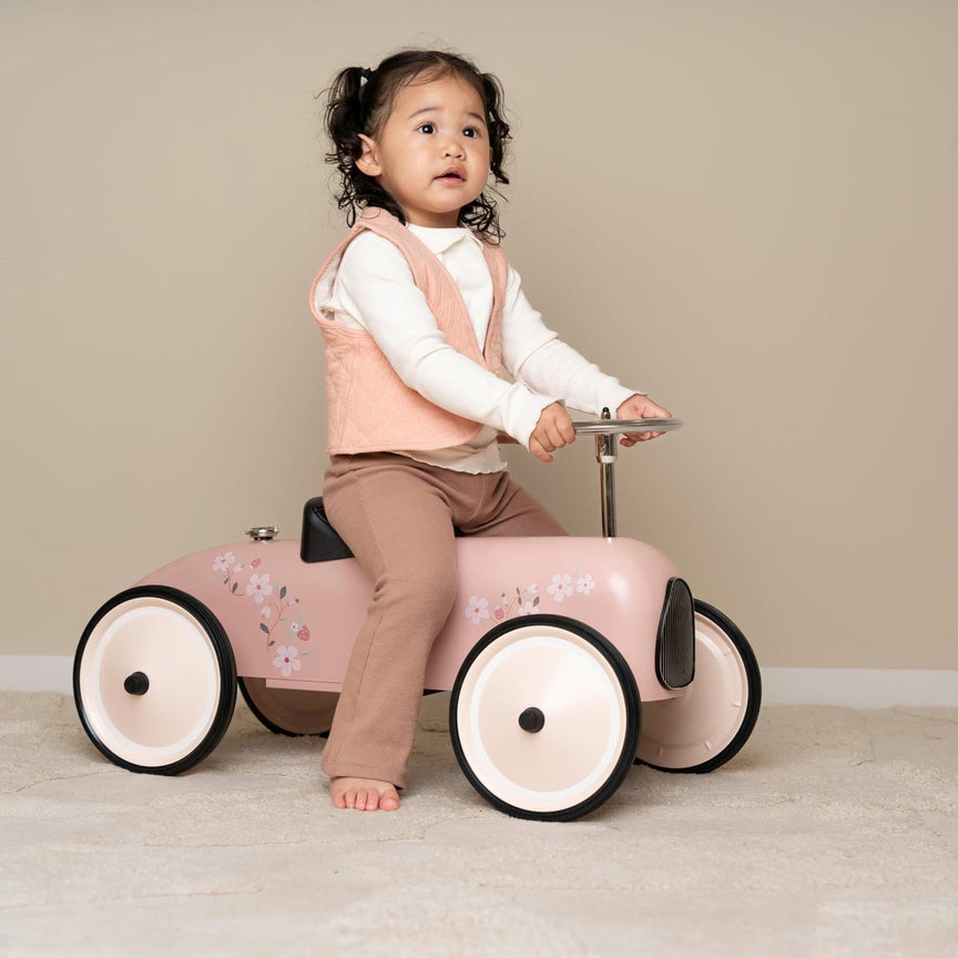 Retro ride-on car - Pink - Essentials 