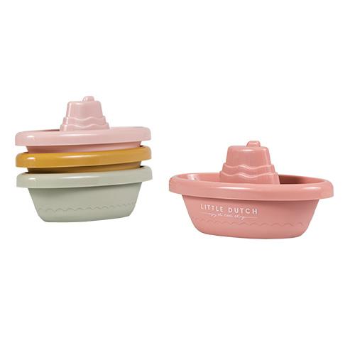 Stackable bath boats pink