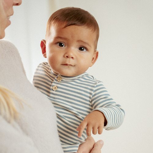 Shirt lange mouw - Blauw - Forest Friends - Stripe