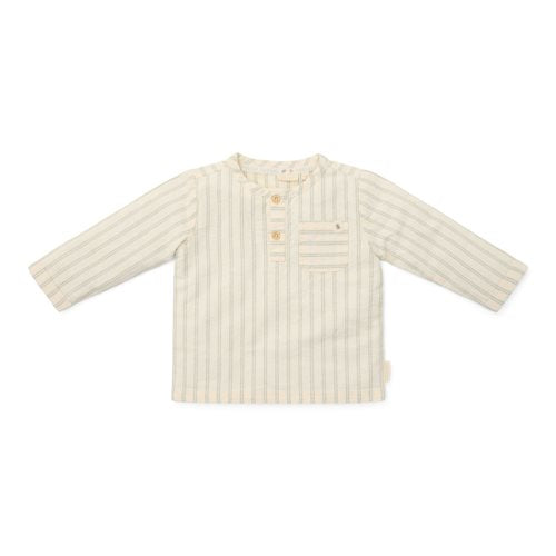 Blouse Long Sleeve - White - Forest Friends - Stripe