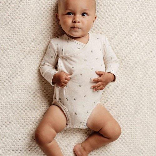 Romper Overlag Long Sleeve - Sand - Little Farm